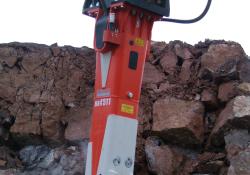 Sandvik Hydraulic Breaker at work