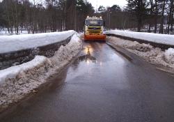 Snow Plough clearing snow and ice