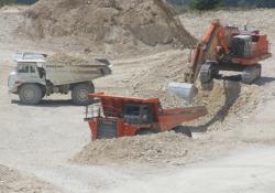 Excavator and Dump Truck at work