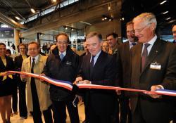 Bernard Accoyer French National Assembly cutting the ribbon