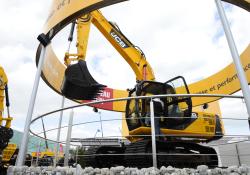 JCB JS210 crawler excavator, live at INTERMAT 2012