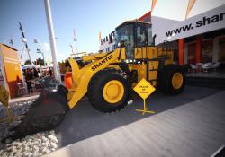 Shantui SL50W-3 wheeled loader, live at INTERMAT 2012