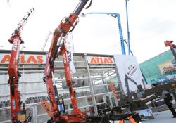 Atlas Maschinen AK96.3 truck loader, live at INTERMAT 2012