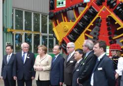 Angela Merkel at Herrenknecht plant in China