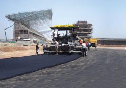 Voegele paver working at Buddh International Circuit