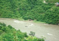 The sabha Khola bridge site