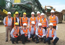 CDE/Sandvik delegation and customers at a CDE open week at the Sheehan Group in Oxford, UK