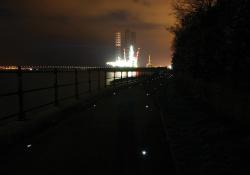 Part of the Dundee Greenways cycle network featuring Astucia SolarLite road studs