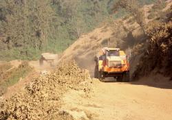 Doosan ADTs steep mountain roads