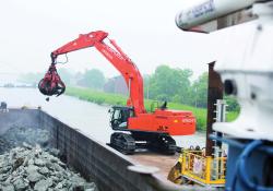 The ZX870LCH-5 is part of the Zaxis-5 range from Hitachi