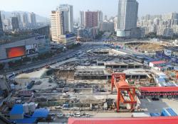 The tunnels going through the city of Wuxi