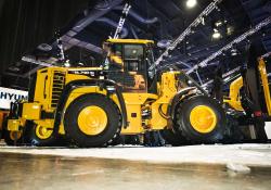 Hyundai's latest HL-740-9 low emission wheeled loader