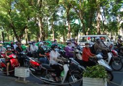 A busy road in Vietnam’s Ho Chi Minh City 