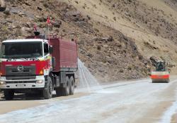 water spray truck holds 28,000litres 