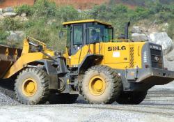 SDLG LG956L wheeled loader at work in Ghana