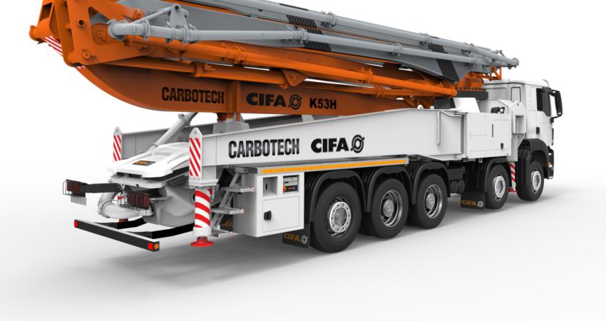 CIFA CarboTech truck-mounted pump