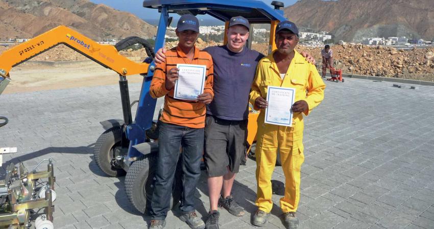 Certificates are awarded after a training 