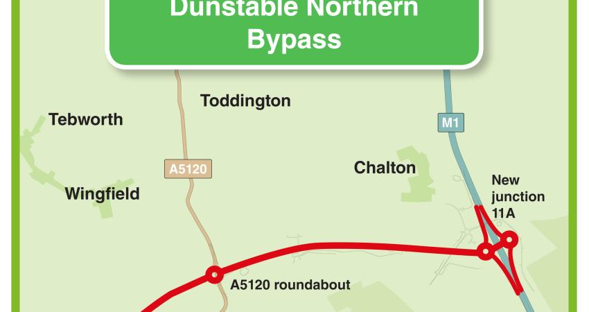 A5-M1 link road, Dunstable Northen Bypass 