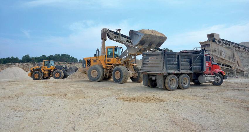 Volvo CE in quarry, Texas