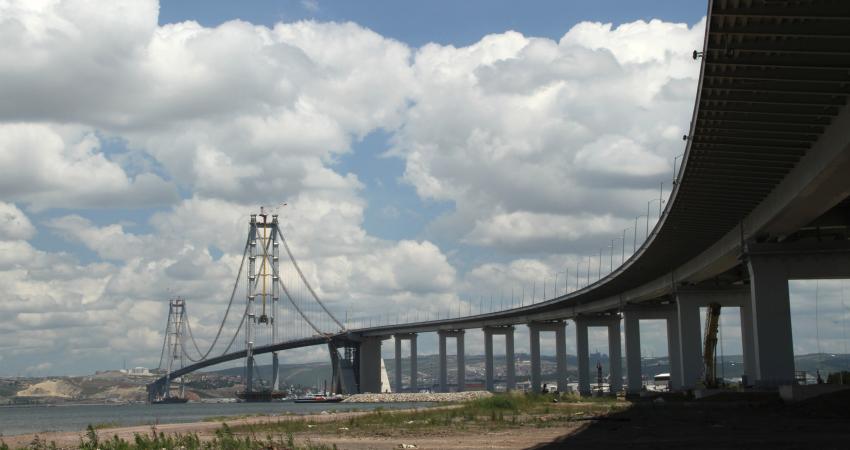 Osman Gazi Bridge spanning the Sea of Marmara 