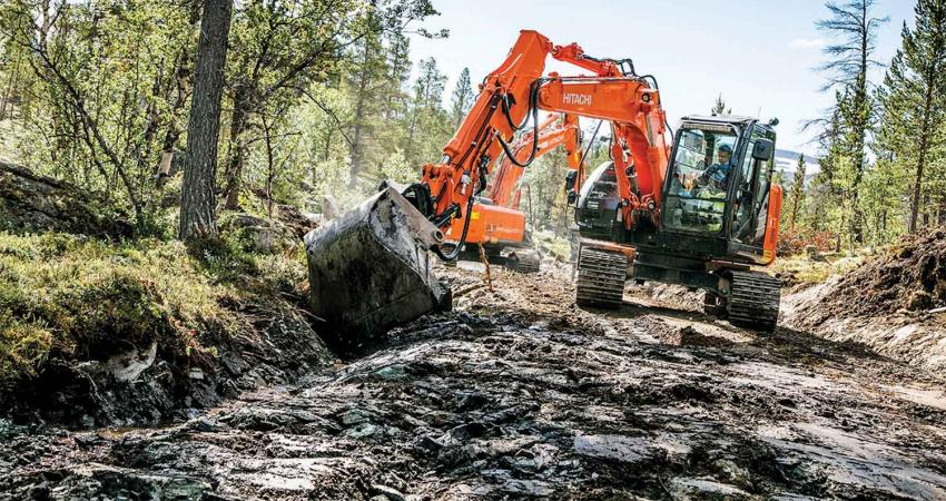 Hitachi logs time in Sjodalen valley