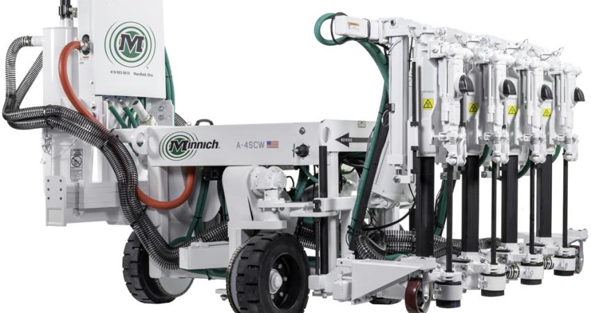 Minnich now offers an improved slab self-propelled wireless dowel pin drill