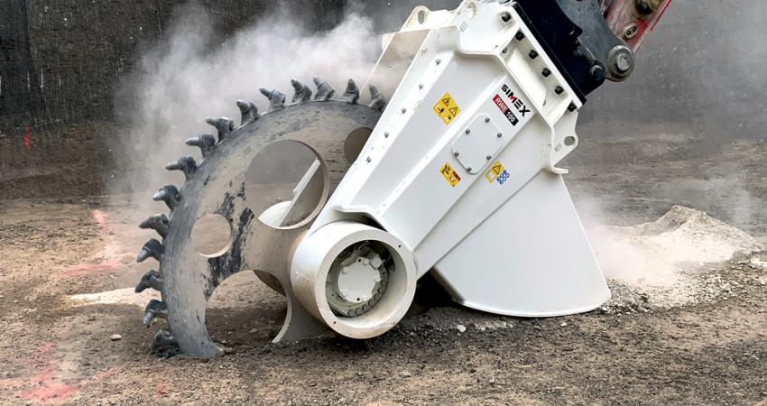 Simex now offers a powerful wheel saw attachment for excavators