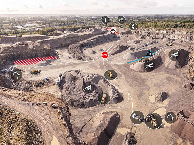 Volvo services connected map | Photo Credit: Volvo CE