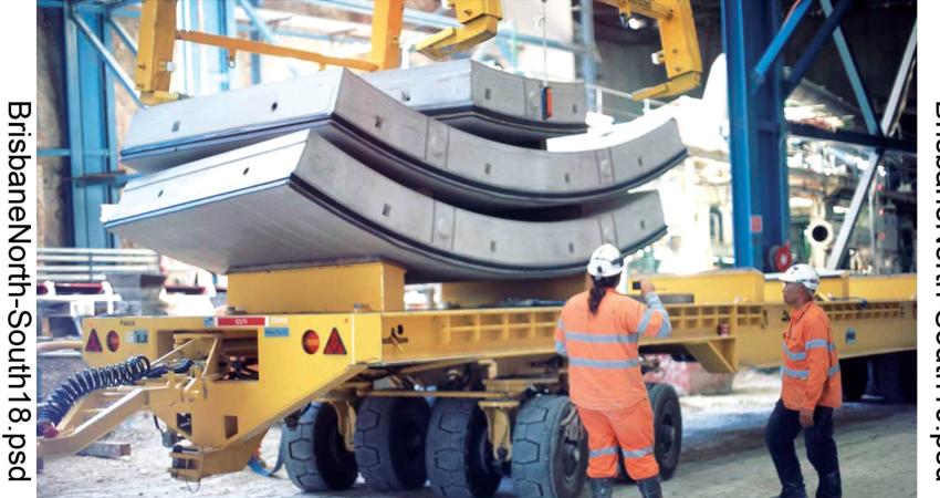 Precast concrete sections secure the tunnel sides