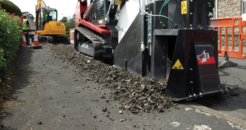 Takeuchi machine with Simex attachments