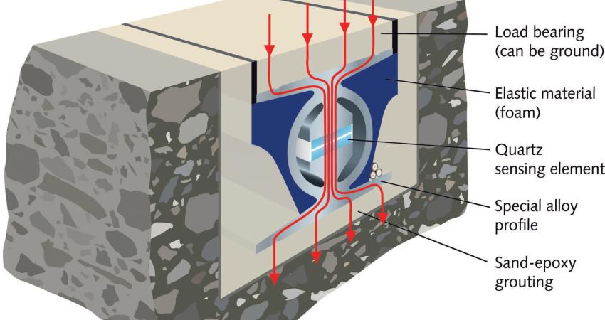 Cross section of the double-length sensor