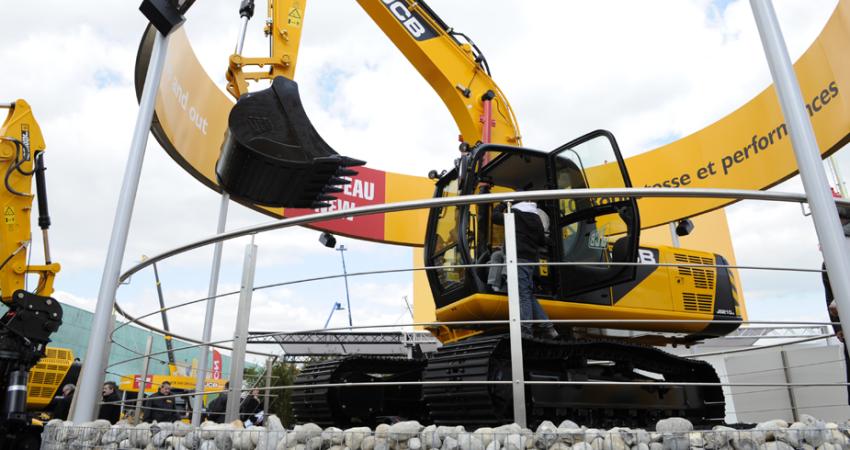 JCB JS210 crawler excavator, live at INTERMAT 2012