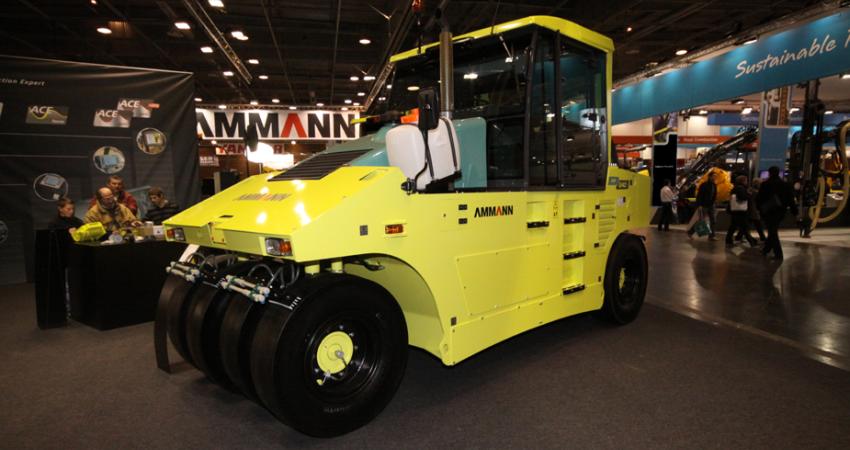 Ammann AP 240 H roller, live at INTERMAT 2012