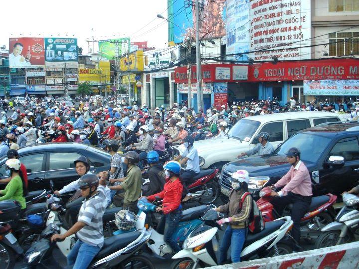 Congestion is a major problem in Vietnam's cities (Picture: Mitchell Holder)