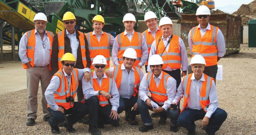 CDE/Sandvik delegation and customers at a CDE open week at the Sheehan Group in Oxford, UK