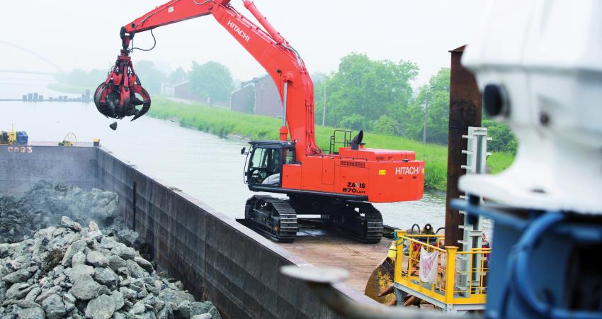 The ZX870LCH-5 is part of the Zaxis-5 range from Hitachi