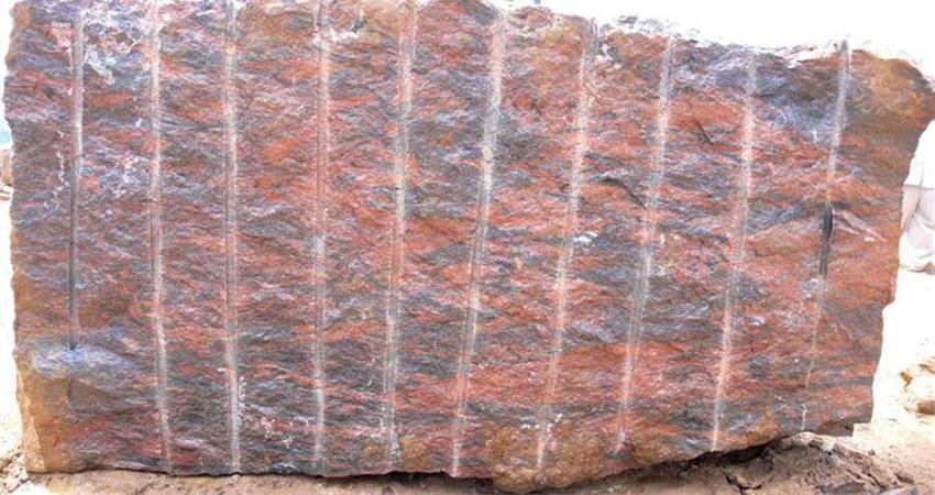 Rare Indian red granite from quarries in southern India