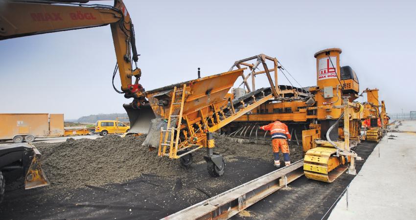 paver in polish airport