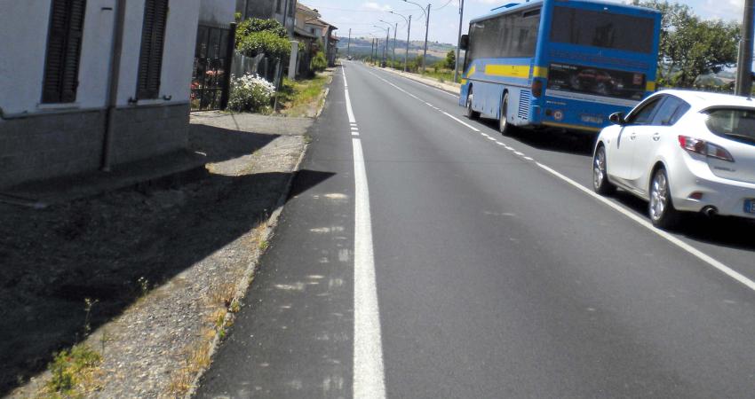 road in Italy’s Alessandria province 