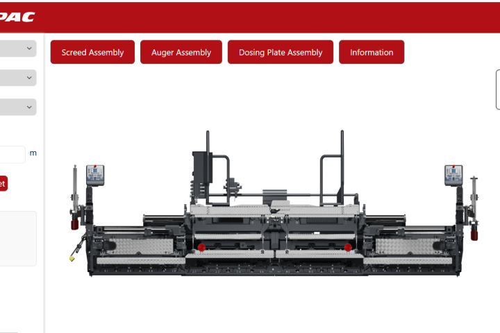 Copyright Dynapac - Screed Configurator 