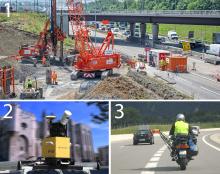 UK M1 motorway junction J19 site, Topcon’s mobile mapper