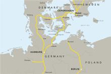 Fehmarnbelt link road network Ringsted Hamburg