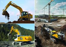 Komatsu, Volvo CE and Liebherr latest excavators