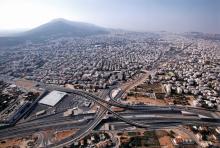 tolled motorways, view from the sky 