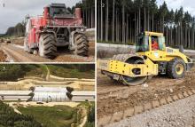 Wirtgen stabiliser/recycler, BOMAG compactor 