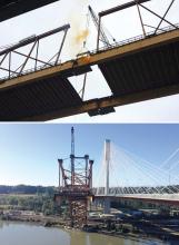 work on Port Mann Bridge 