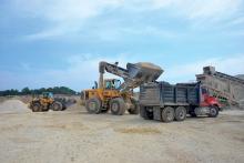 Volvo CE in quarry, Texas