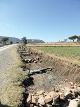 Roadside percolation pits capture run-off