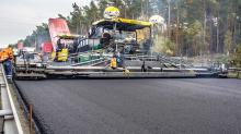 Vögele paver on A10 Autobahn in Germany 