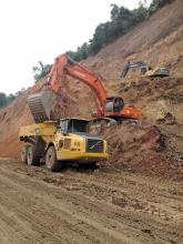 Volvo ADT and Doosan excavator 